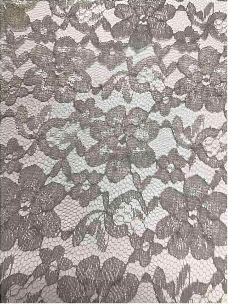 LACE-RP-125-L / CHARCOAL 1606 / 100% POLYESTER RASCHEL LACE