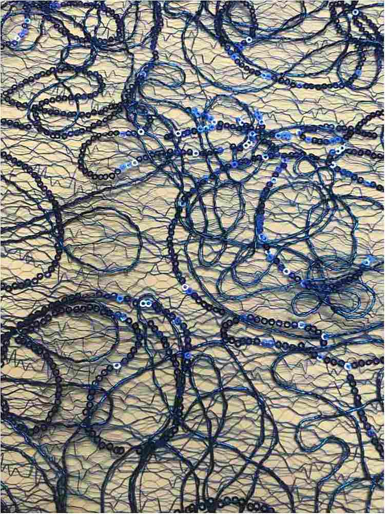 WEB METALLIC / ROYAL / WEB METALLIC LACE WITH SEQUINS