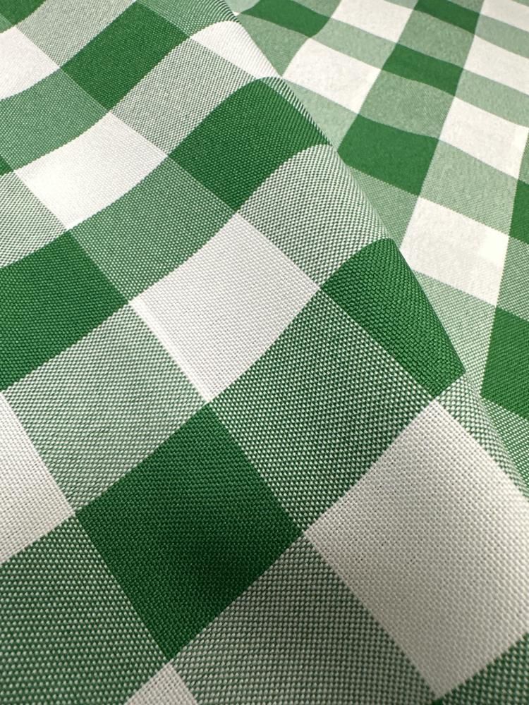 CHECKERED / K/GREEN-WHITE / 100% Polyester Checkered Poplin