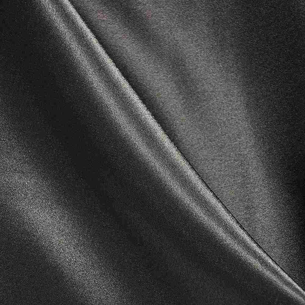 BACK CREPE / BLACK / 100% Polyester Back Crepe Satin