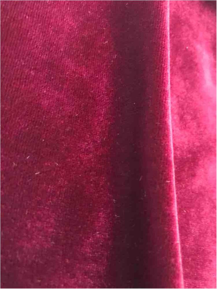 SSV360 / BURGUNDY 230 / 92%POLYESTER 8%SPANDEX STRETCH VELVET 360 GR